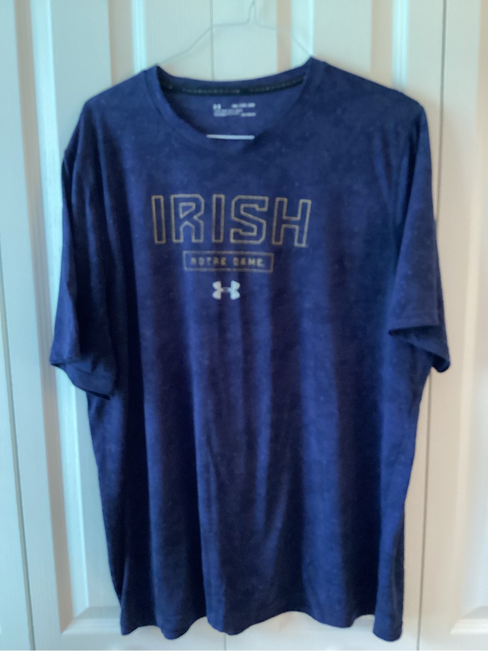 Under Armour Threadborne Notre Dame Fighting Irish Tshirt Mens Size 3X - NWOT